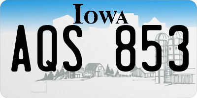 IA license plate AQS853
