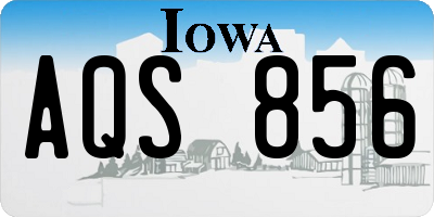 IA license plate AQS856