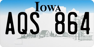 IA license plate AQS864