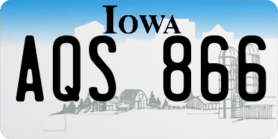 IA license plate AQS866