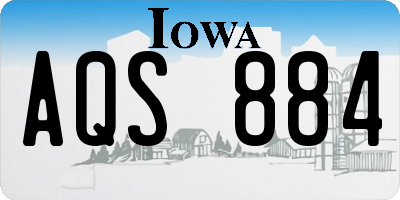 IA license plate AQS884
