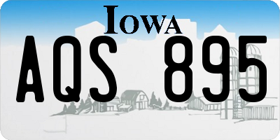 IA license plate AQS895
