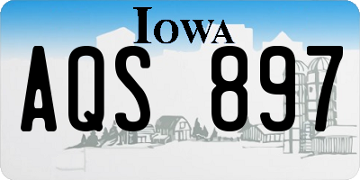 IA license plate AQS897
