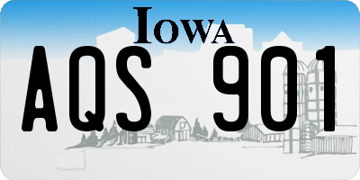 IA license plate AQS901