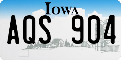 IA license plate AQS904
