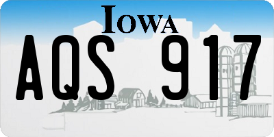 IA license plate AQS917