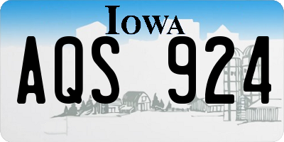 IA license plate AQS924