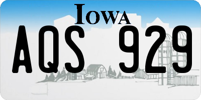 IA license plate AQS929
