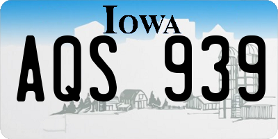 IA license plate AQS939