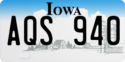 IA license plate AQS940