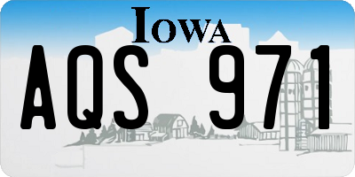 IA license plate AQS971