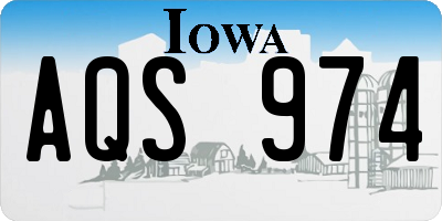 IA license plate AQS974