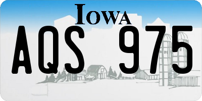 IA license plate AQS975