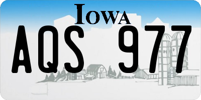 IA license plate AQS977