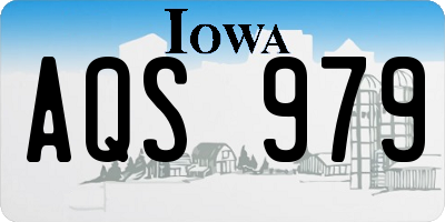 IA license plate AQS979