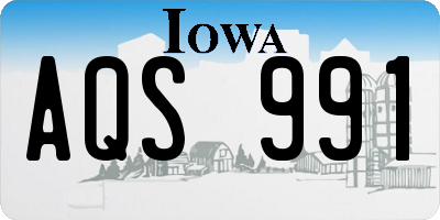 IA license plate AQS991