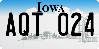 IA license plate AQT024