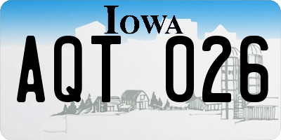 IA license plate AQT026