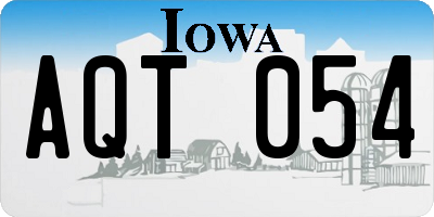 IA license plate AQT054