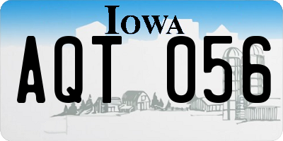 IA license plate AQT056