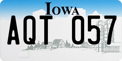 IA license plate AQT057