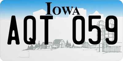 IA license plate AQT059