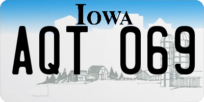 IA license plate AQT069