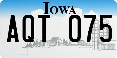 IA license plate AQT075