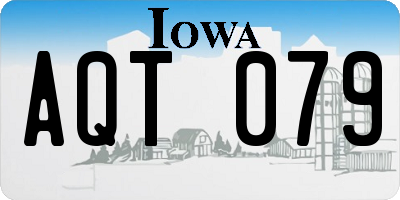 IA license plate AQT079