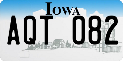 IA license plate AQT082