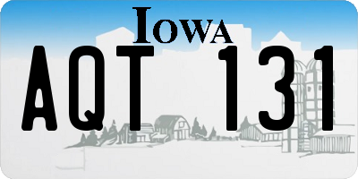 IA license plate AQT131