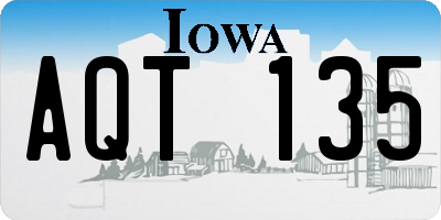 IA license plate AQT135
