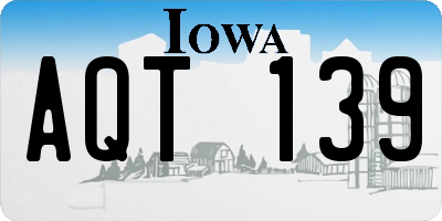 IA license plate AQT139