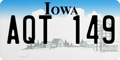 IA license plate AQT149