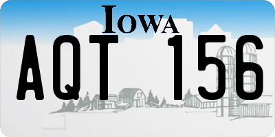 IA license plate AQT156