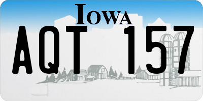 IA license plate AQT157