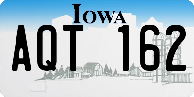 IA license plate AQT162