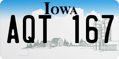 IA license plate AQT167