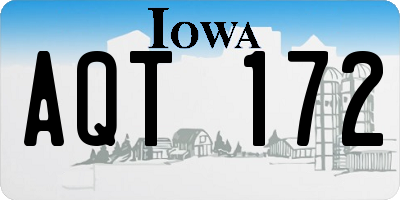 IA license plate AQT172