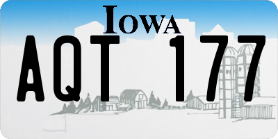 IA license plate AQT177
