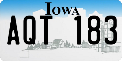 IA license plate AQT183