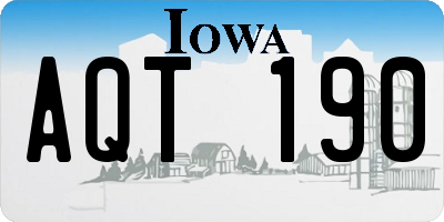 IA license plate AQT190
