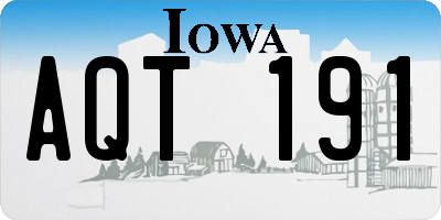 IA license plate AQT191