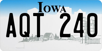 IA license plate AQT240