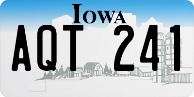 IA license plate AQT241