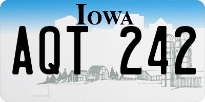 IA license plate AQT242