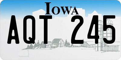 IA license plate AQT245