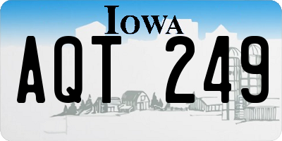 IA license plate AQT249