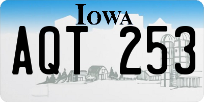 IA license plate AQT253