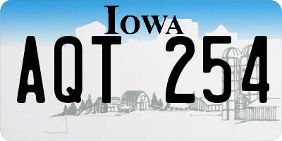 IA license plate AQT254